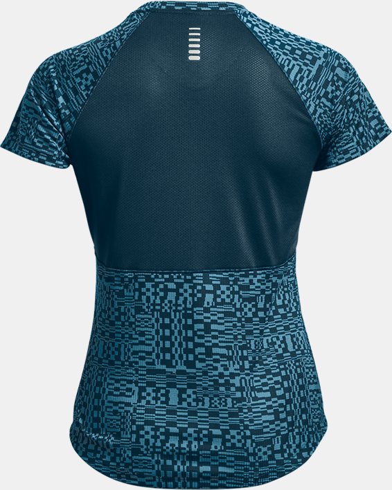 Women's UA Speed Stride Printed Short Sleeve, Blue, pdpMainDesktop image number 5